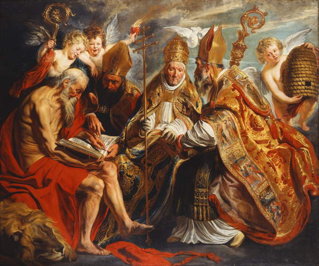 Detail of The Four Doctors of the Church, by Jacob Jordaens