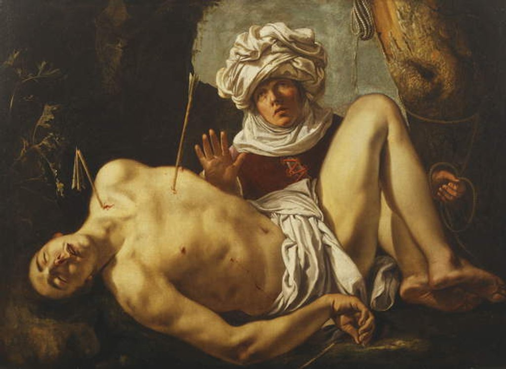 Detail of Saint Sebastian tended by Irene, 161- by Cornelius de Beer