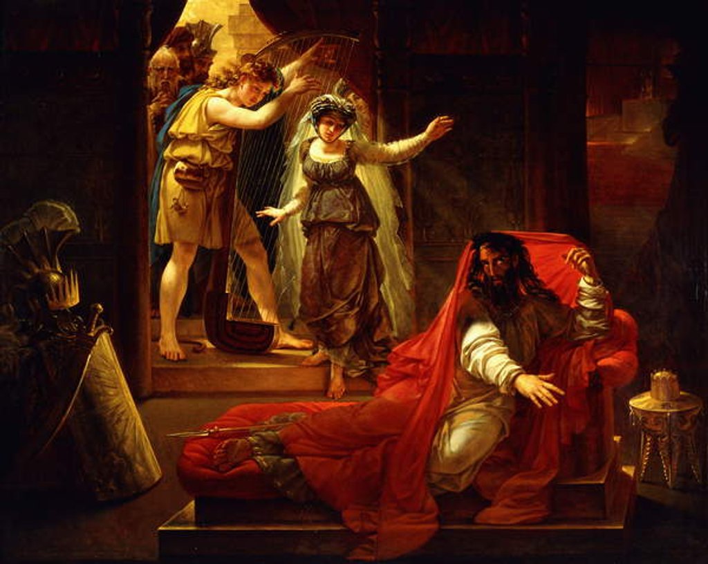 Detail of David Playing the Harp for King Saul by Baron Antoine Jean Gros