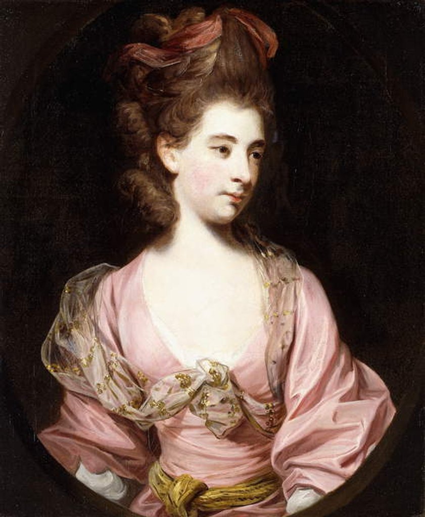 Detail of Portrait of a Lady, said to be Mrs, by Joshua Reynolds