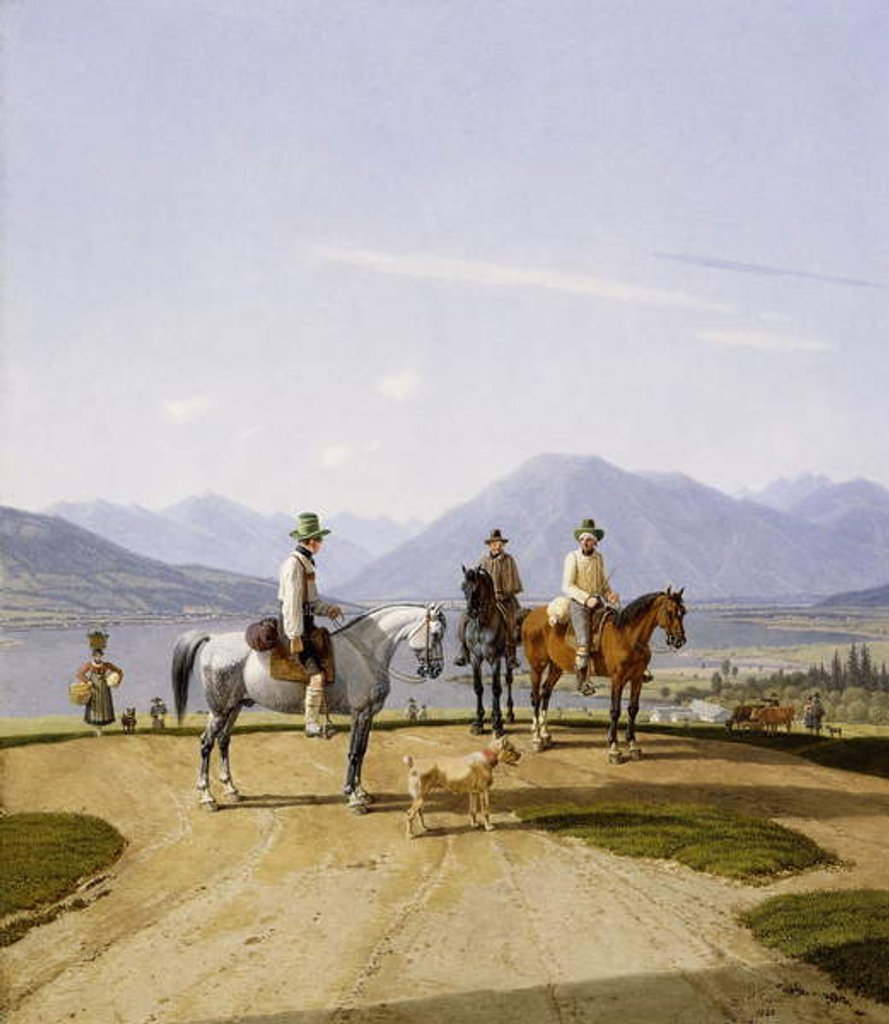 Detail of Reiter am Tegernsee, 1838 by Wilhelm Alexander Kobell