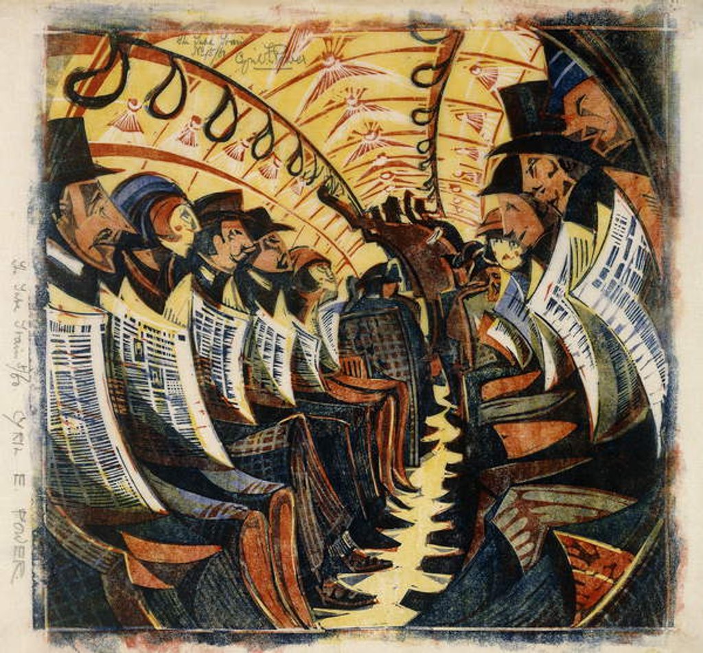 Detail of The Tube Train, c.1930 by Cyril Edward Power
