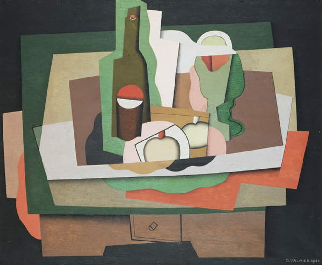 Detail of Still Life on a Table; Nature Morte sur une Table, 1925 by Georges Valmier
