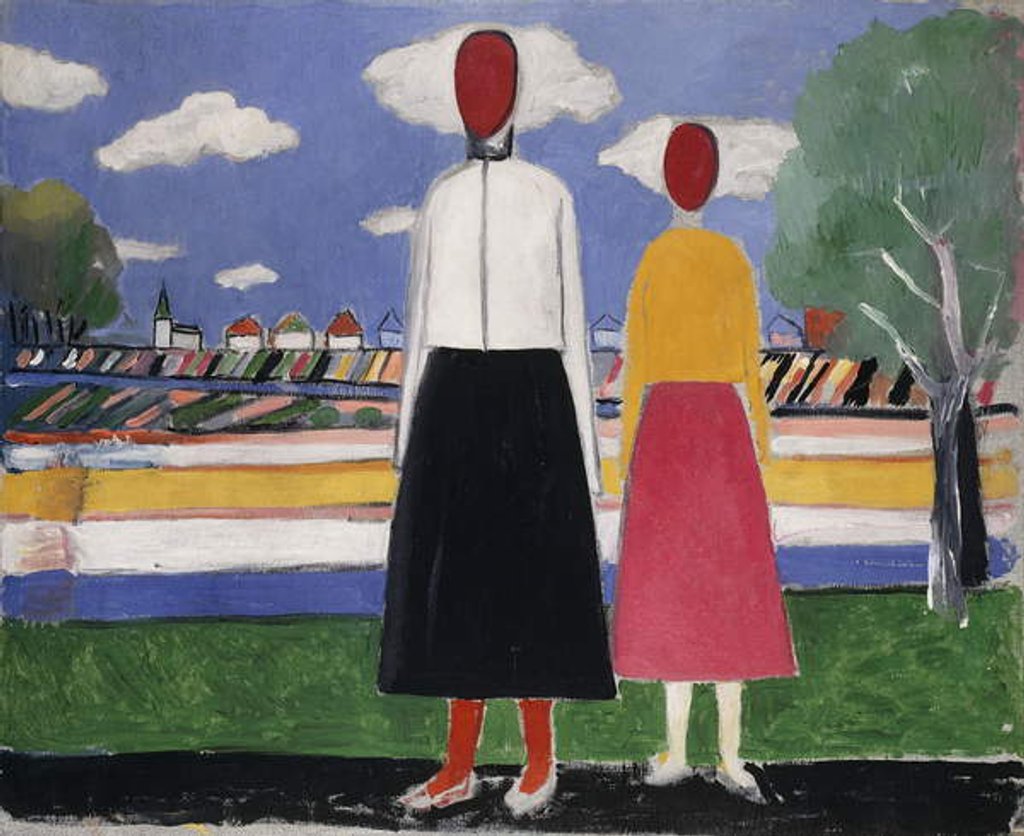 Detail of Two Figures in a Landscape, c.1931-32 by Kazimir Severinovich Malevich