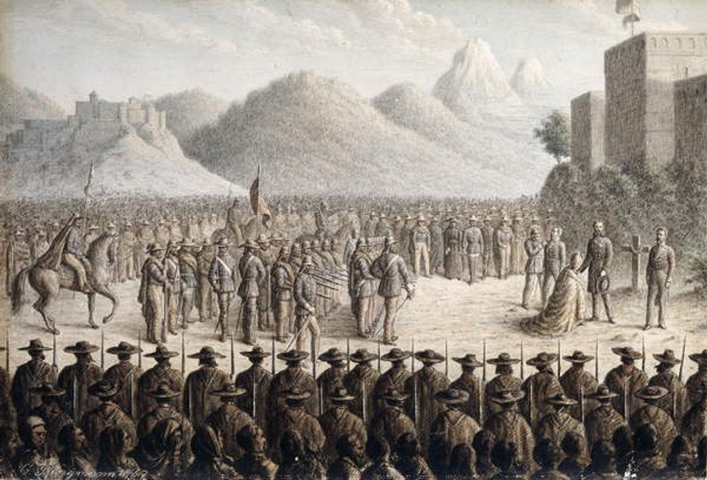 Detail of The Execution of Emperor Maximilian, 1867 by Gottlob Jungman