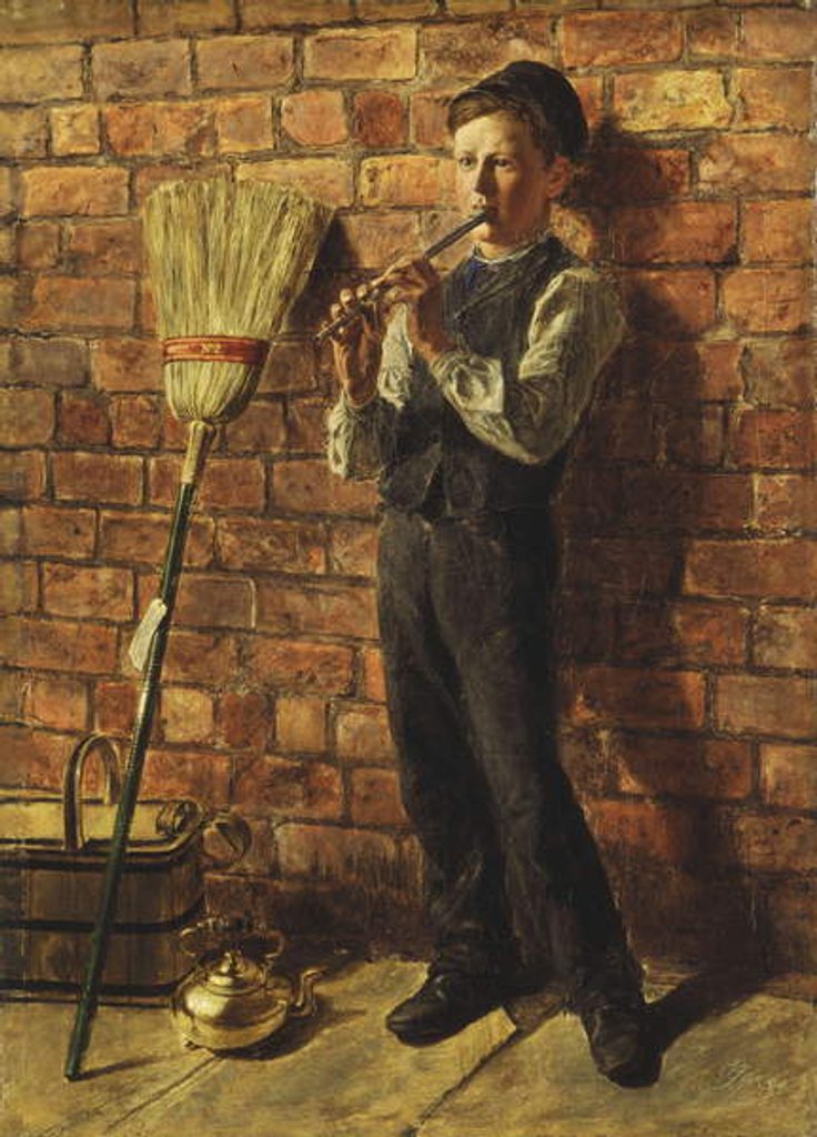 Detail of Music Versus Work, 1864 by Edward Joseph Worrall