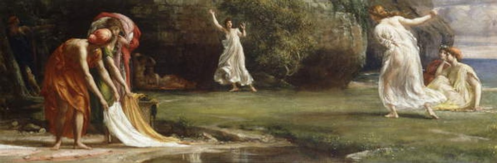 Detail of Nausicaa and her Maidens playing at Ball, 1875 by Edward John Poynter