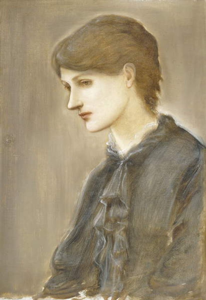 Detail of Portrait of Mrs. William J. Stillman, nee Marie Spartali by Edward Coley Burne-Jones