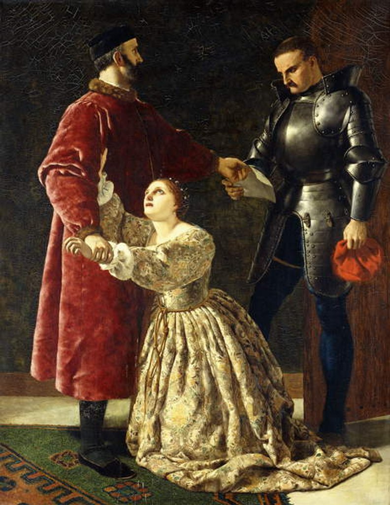 Detail of Duke Frederick Banishing Rosalind from his Court by Frederick Richard Pickersgill