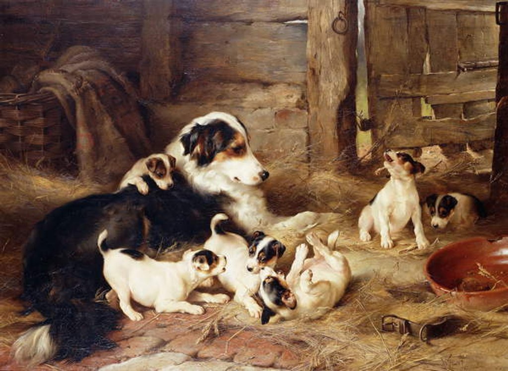 Detail of The Foster Mother, 1887 by Walter Hunt