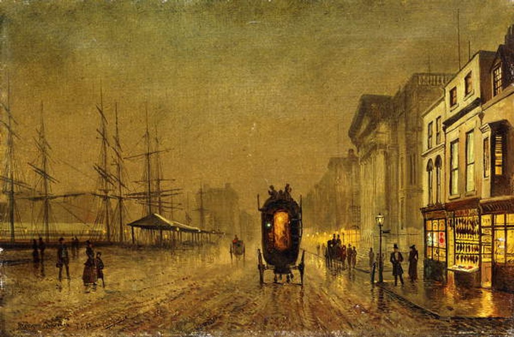 Detail of Liverpool Docks by John Atkinson Grimshaw