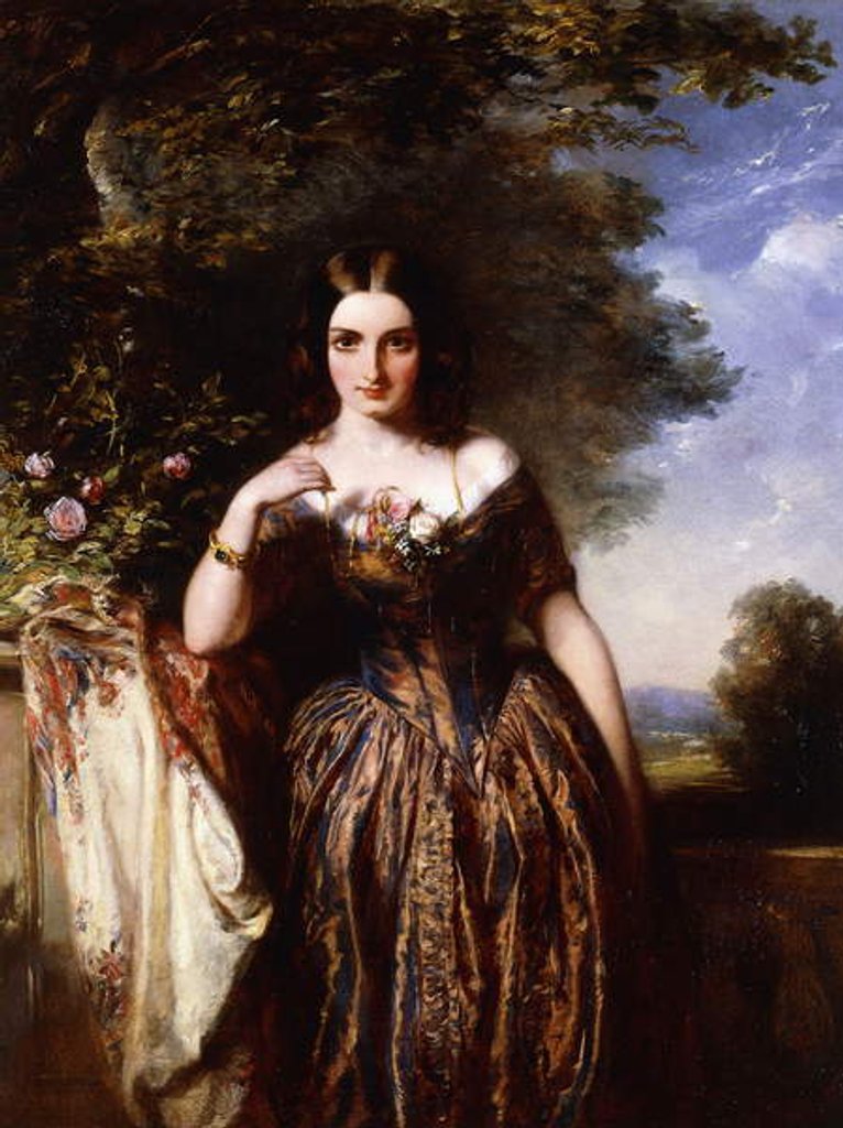Detail of Portrait of Mrs. J. Hardcastle, nee Anne Capper, 1846 by Abraham Solomon
