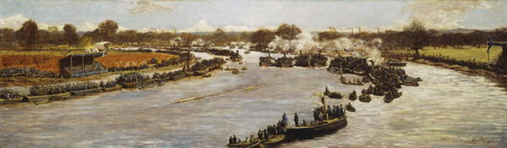 Detail of The Oxford and Cambridge Boat Race, 1879, 1880 by James Macbeth