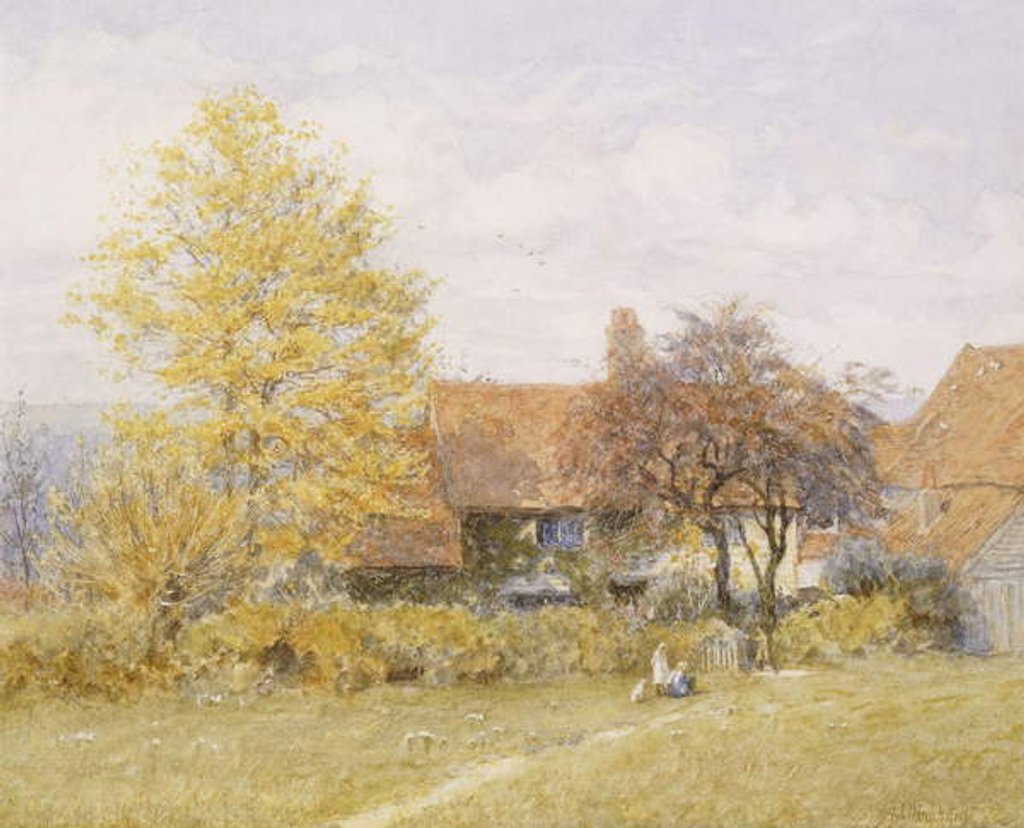 Detail of Old Wyldes Farm, Hampstead by Helen Allingham