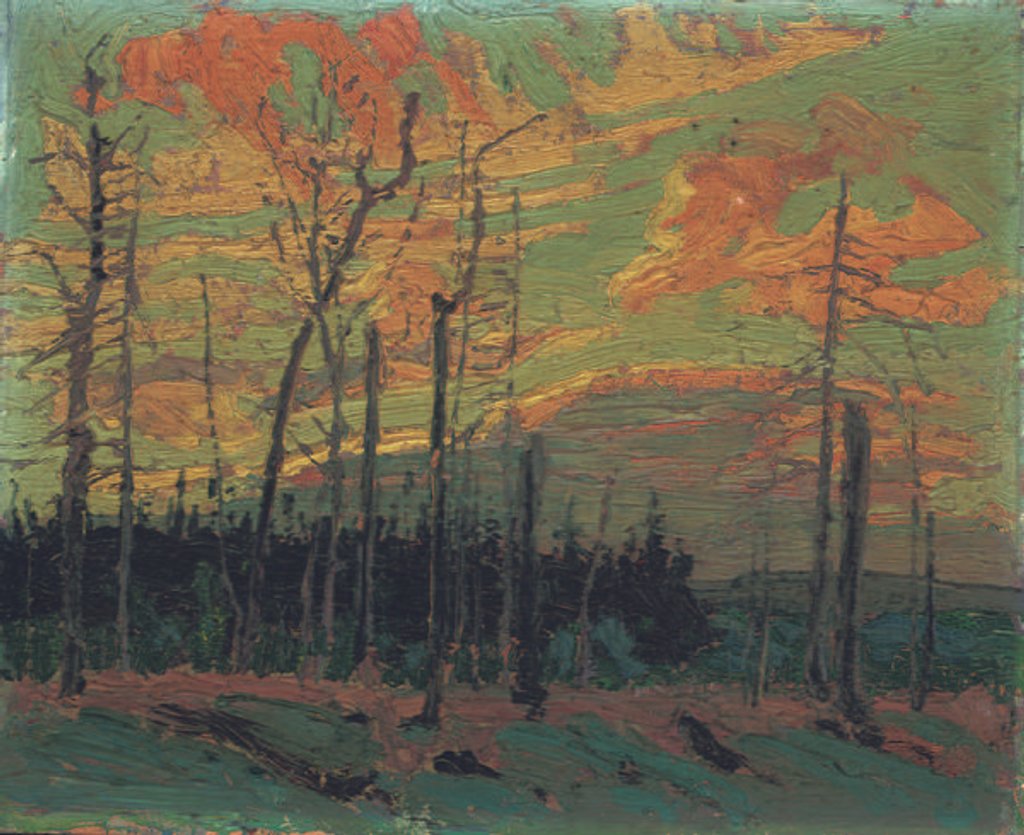 Detail of Burnt Land at Sunset, 1915 by Thomas John Thomson