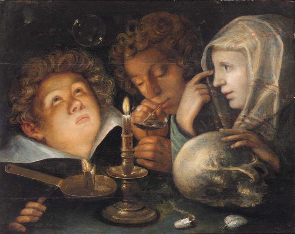 Detail of A Vanitas Allegory, Homo Bulla Est by Jacques II de Gheyn