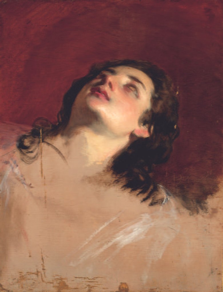 Detail of Study of a head of a woman by Friedrich von Amerling