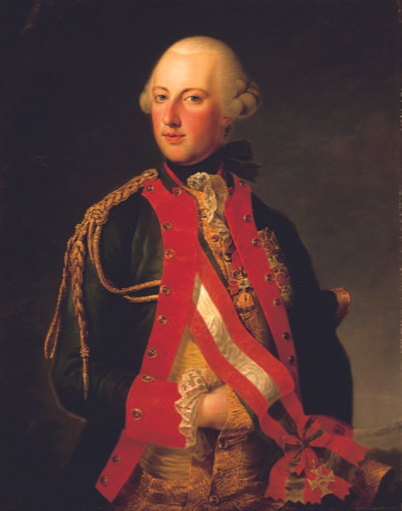 Detail of Portrait of Emperor Josef II by Joseph Hickel