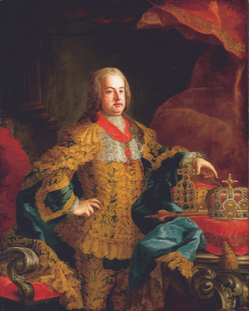 Detail of Portrait of Emperor Franz I, 1752 by Johann-Gottfried Auerbach