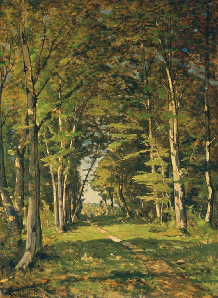 Detail of The Woods of Famars, 1887 by Henri-Joseph Harpignies