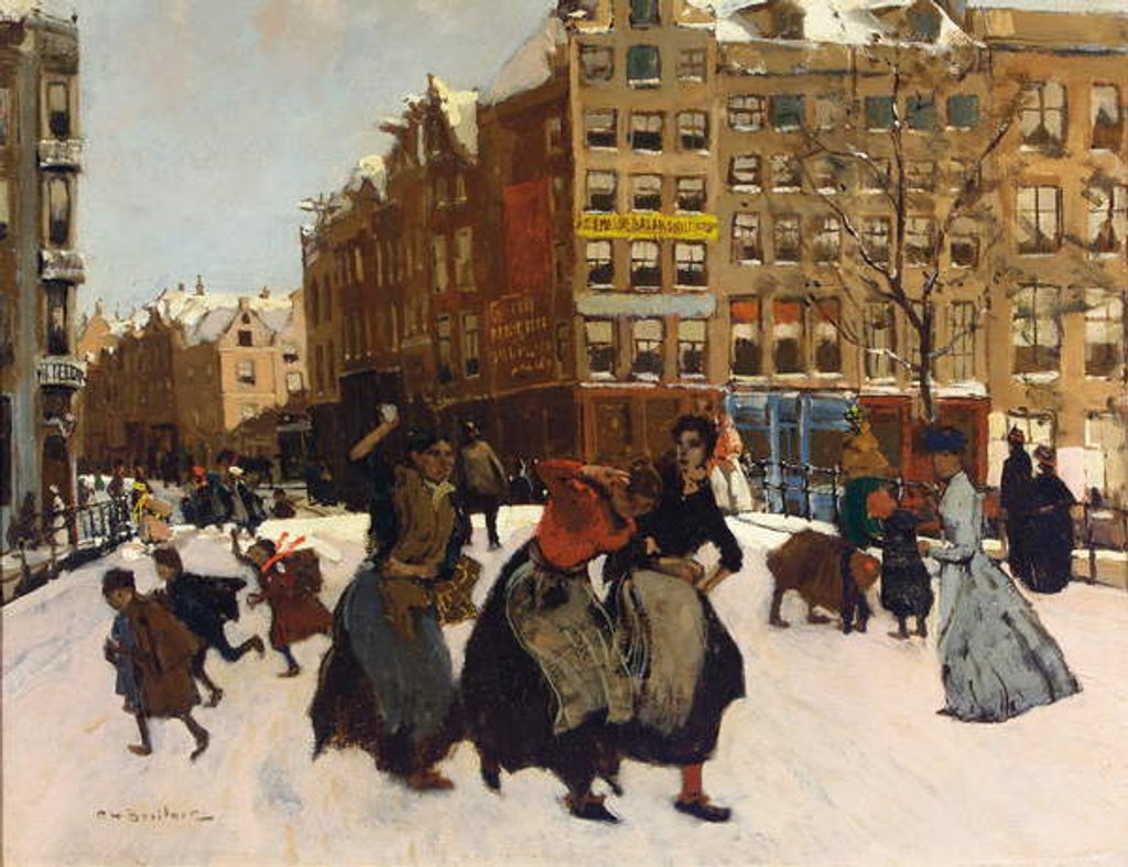 Detail of Winter in Amsterdam, c.1898 by Georg-Hendrik Breitner