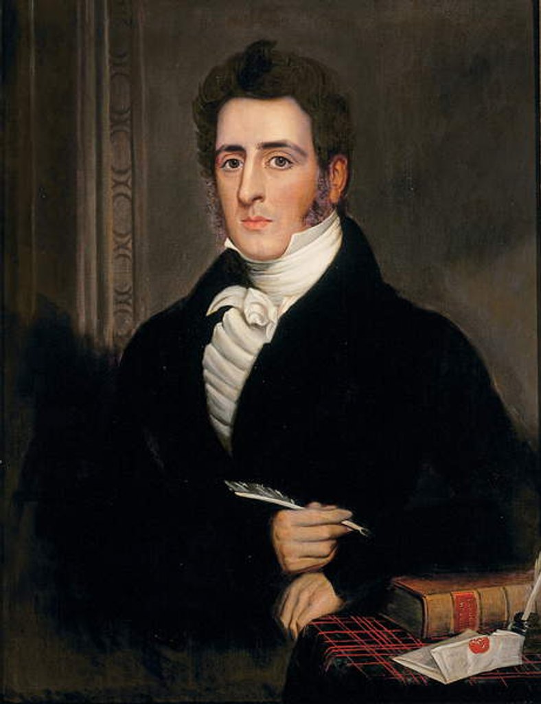 Detail of Portrait of Robert Bennett, c.1830 by English School