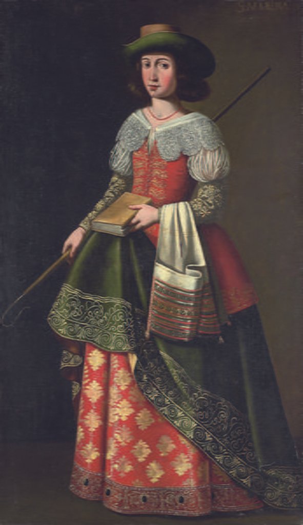 Detail of Saint Margaret of Antioch as a Shepherdess by Ignacio de Ries