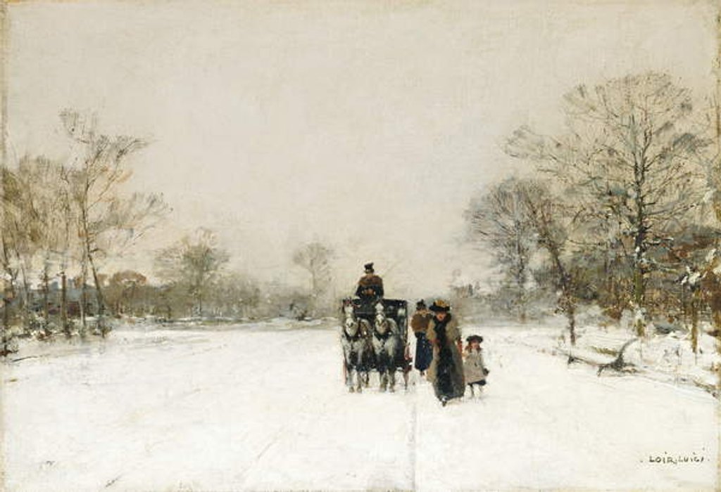 Detail of In the Snow by Luigi Loir