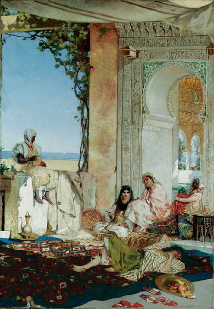 Detail of Women of a Harem in Morocco, 1875 by Jean Joseph Benjamin Constant