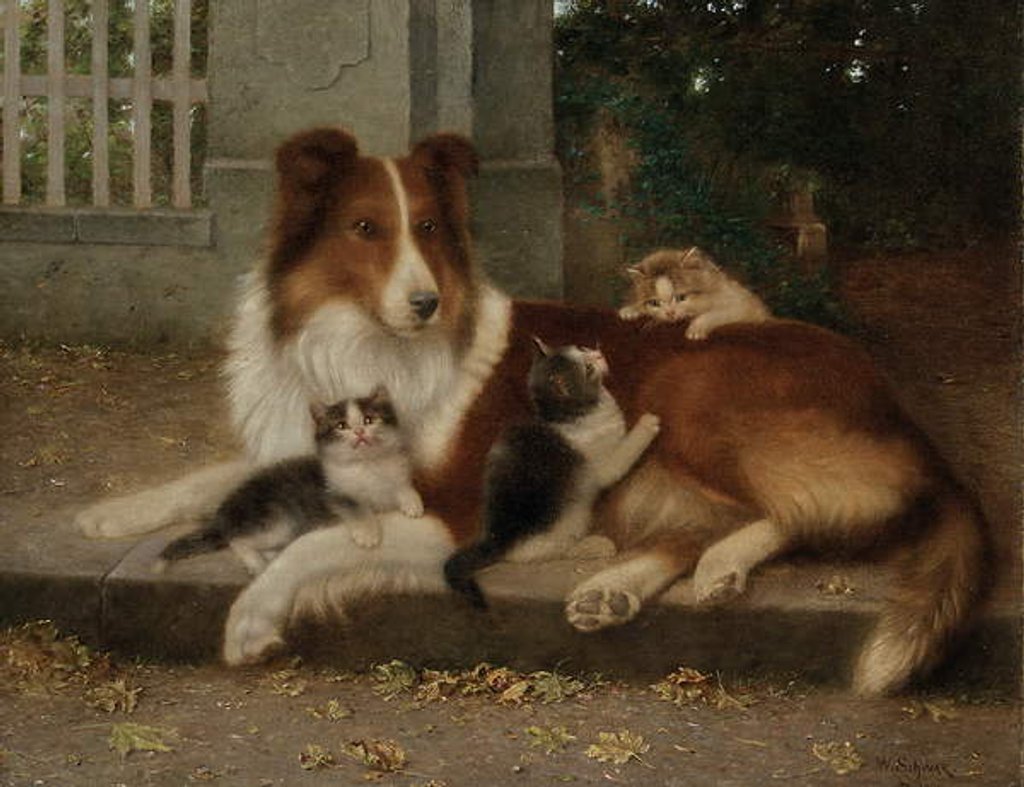 Detail of Best of Friends, 1906 by Wilhelm Schwar
