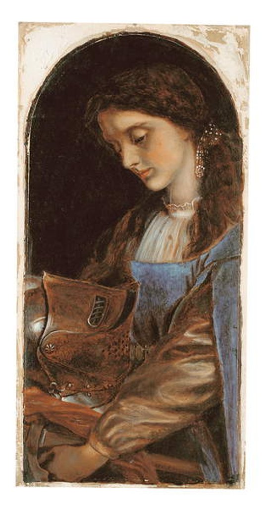 Detail of Elaine with the Armour of Lancelot, 1870 by Arthur Hughes