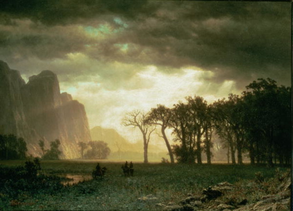 Detail of Passing Storm in Yosemite, 1865 by Albert Bierstadt