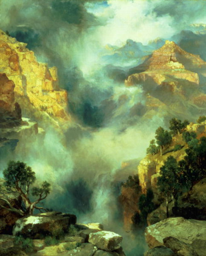 Detail of Mist in the Canyon, 1914 by Thomas Moran