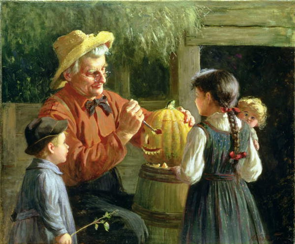 Detail of Jack-o-Lantern by Abbott Fuller Graves