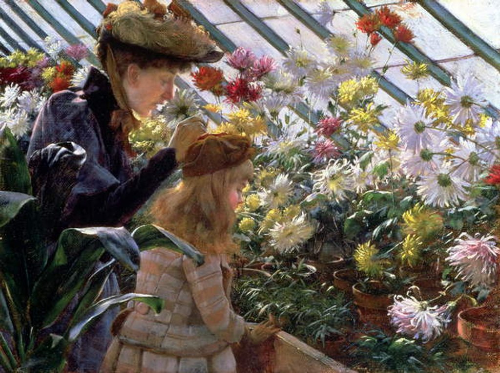 Detail of Chrysanthemums, 1890 by Charles Courtney Curran