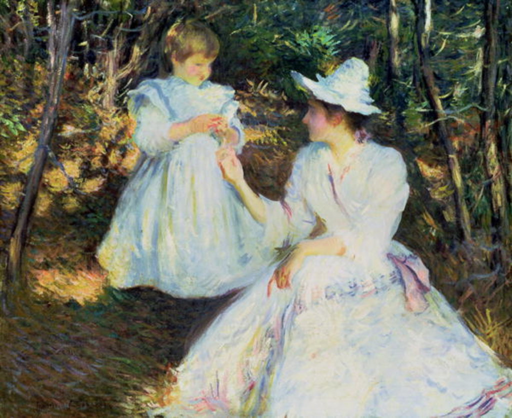 Detail of Mother and Child in Pine Woods, c.1893 by Edmund Charles Tarbell