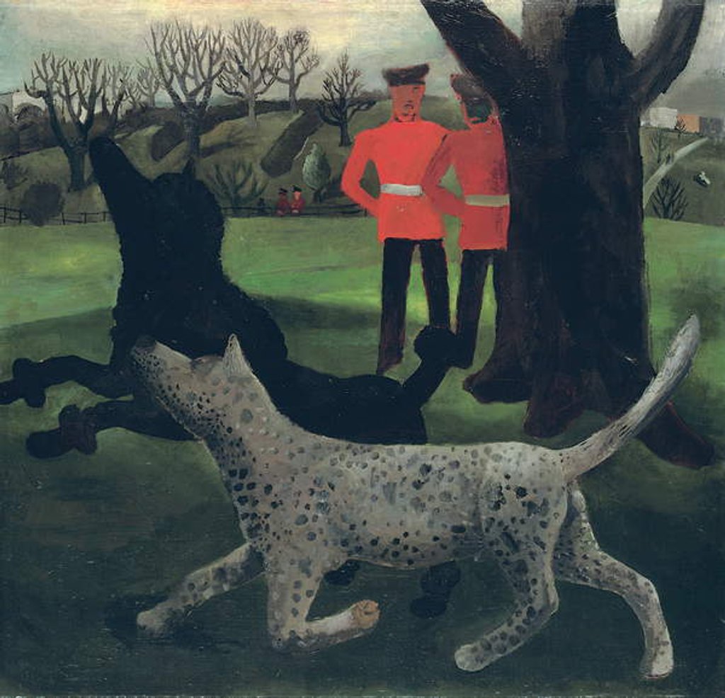 Detail of Dogs at Play, 1927 by Christopher Wood