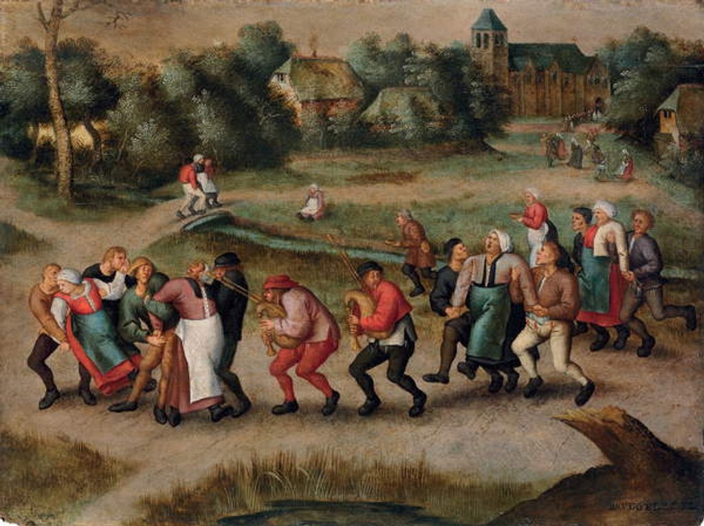 Detail of Saint John's Dancers in Molenbeeck, 1592 by Pieter the Younger Brueghel