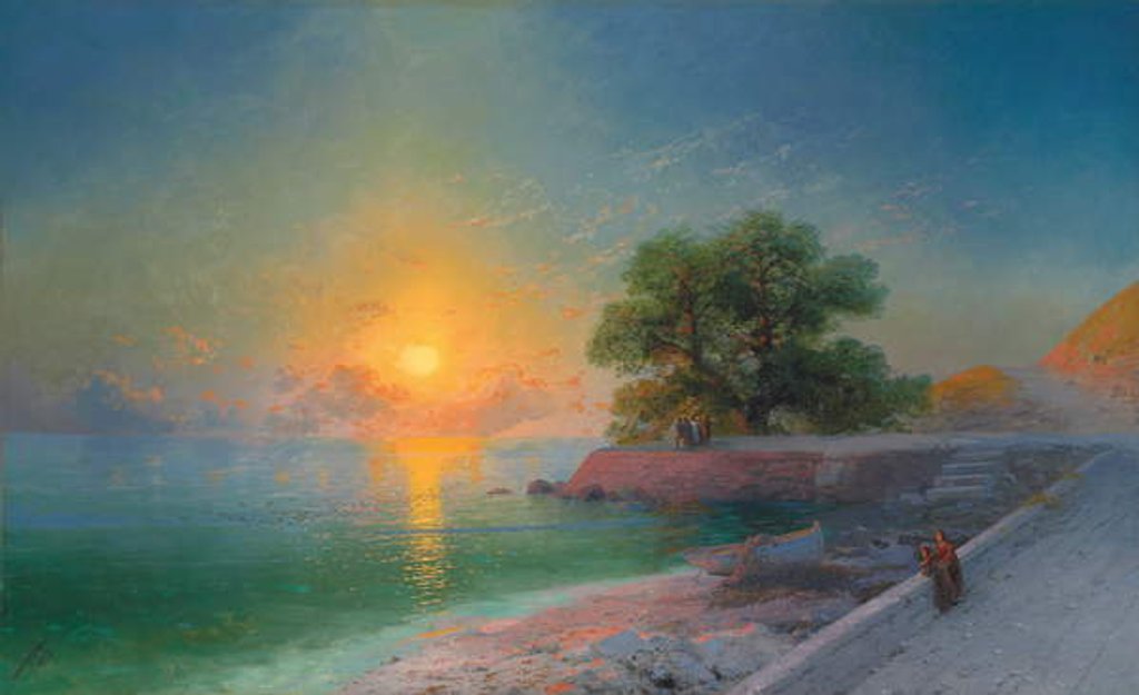 Detail of Promenade at Sunset, 1869 by Ivan Konstantinovich Aivazovsky