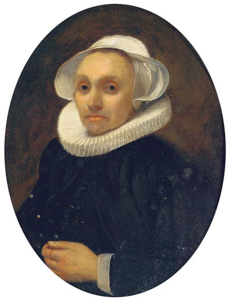 Detail of Portrait of a lady by Willem Drost