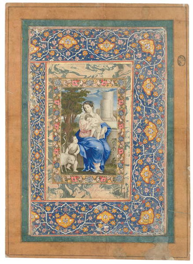 Detail of Madonna and Child, 1682-83 by Muhammad Zaman