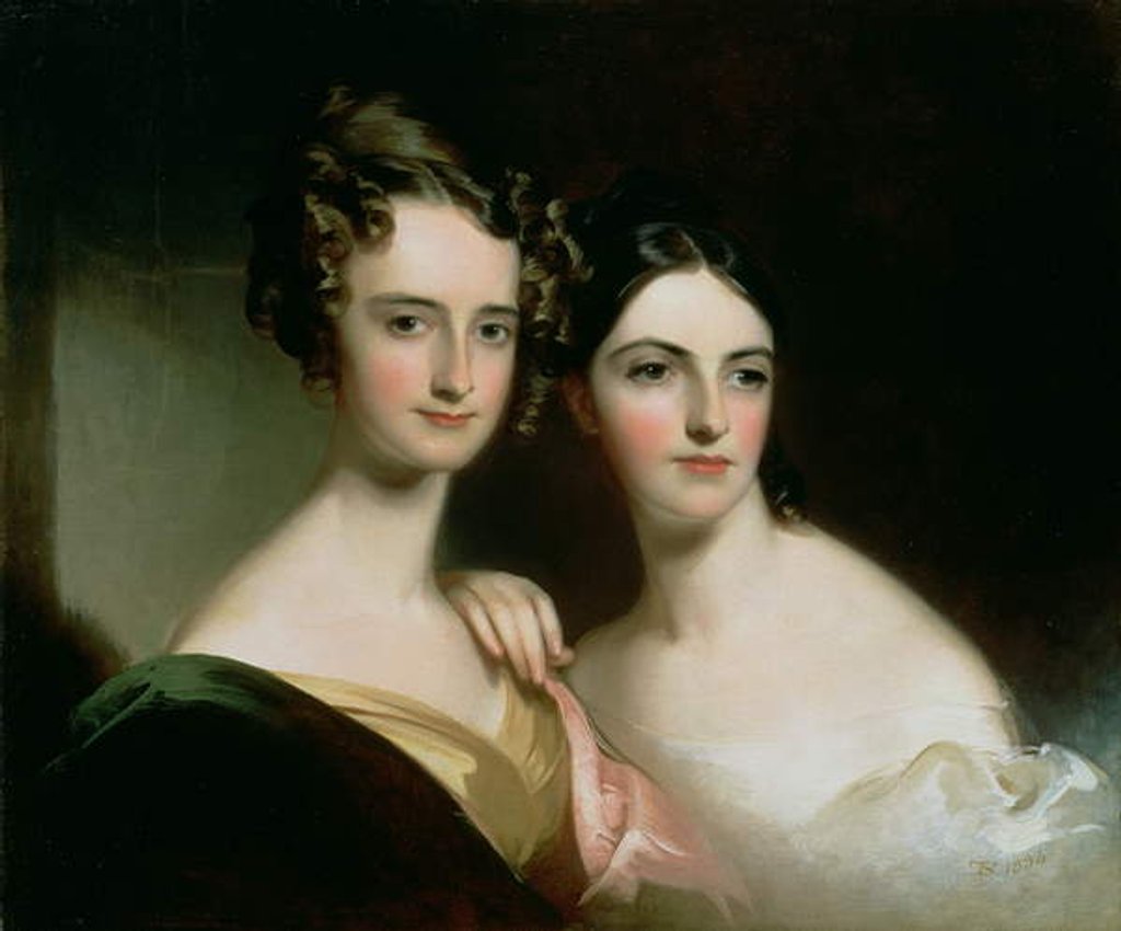 Detail of Portrait of Ellen and Mary McIlvaine, 1834 by Thomas Sully