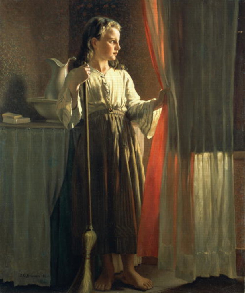 Detail of The Little Servant by John George Brown