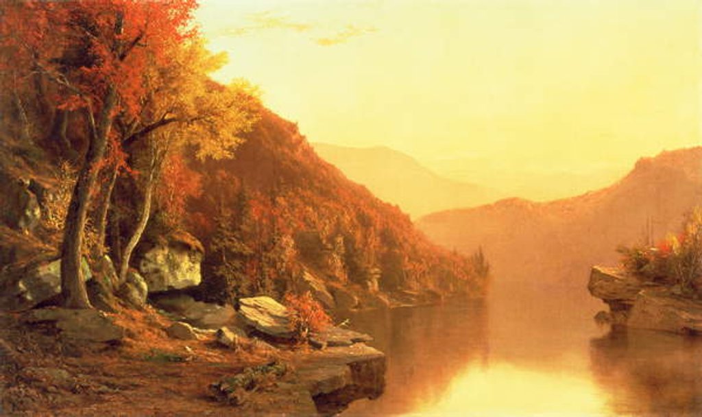 Detail of Shawanagunk Mountains, Autumn, 1863 by Jervis McEntee