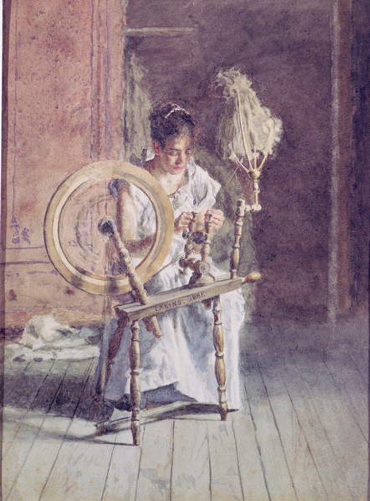 Detail of Spinning, 1881 by Thomas Cowperthwait Eakins