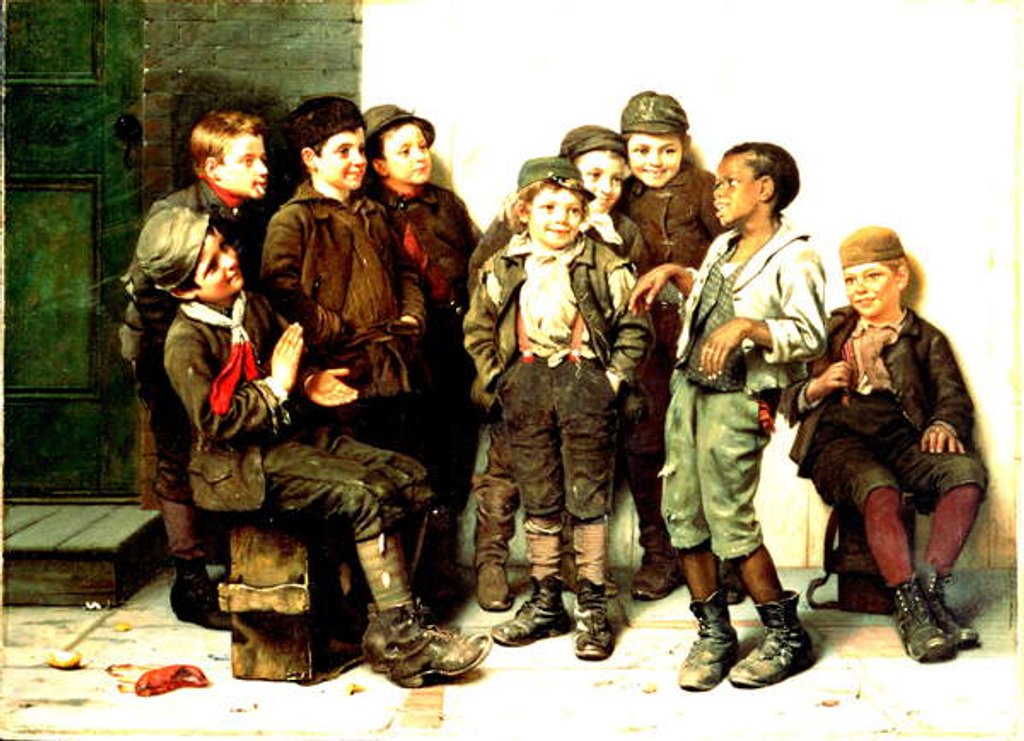 Detail of The Street Dance, 1883 by John George Brown