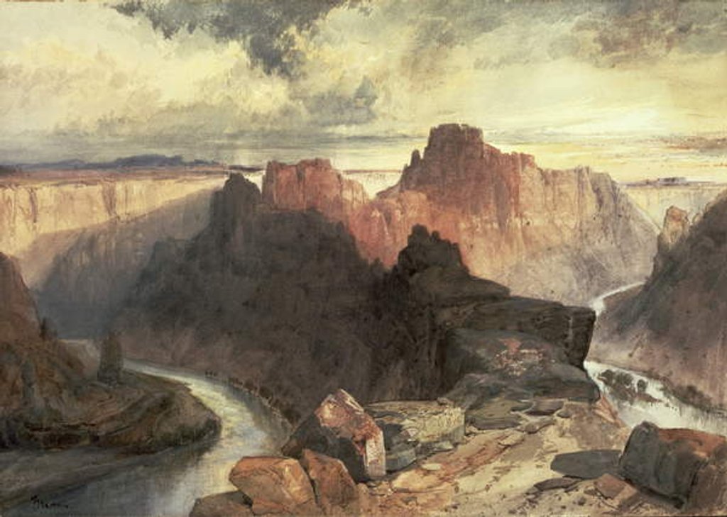 Detail of Summer, Amphitheatre, Colorado River, Utah Territory by Thomas Moran