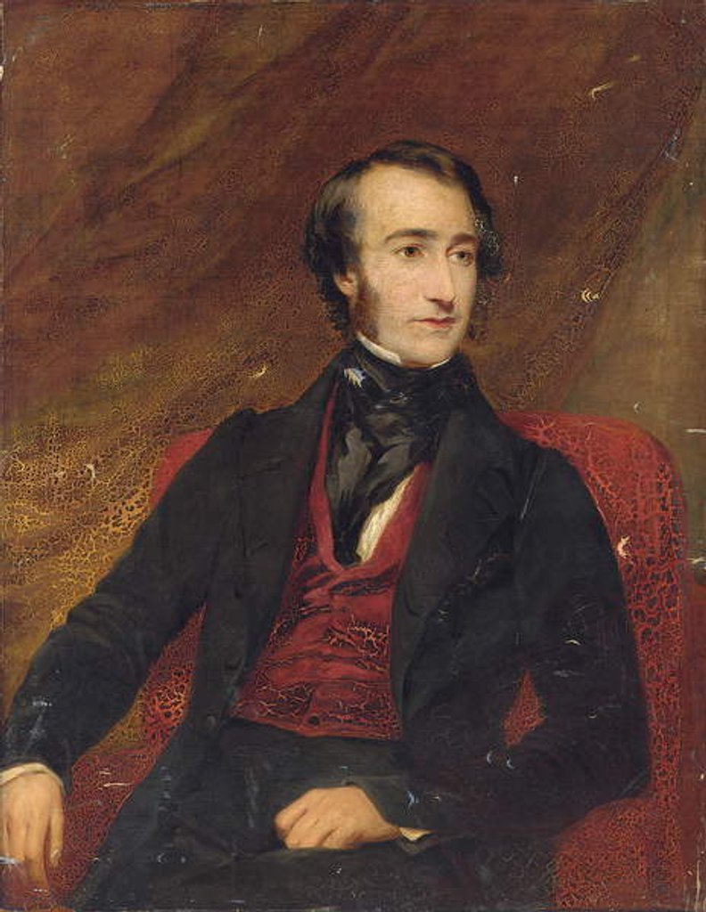 Detail of Portrait of Sir Edward Colebrooke, 1843 by Frederick Richard Say