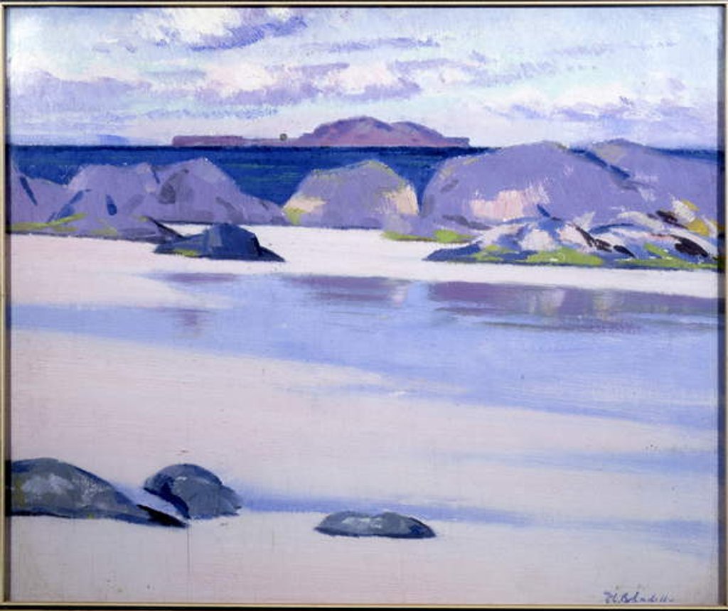Detail of Low tide, Iona, looking towards the Dutchman's Cap, Lunga by Francis Campbell Boileau Cadell