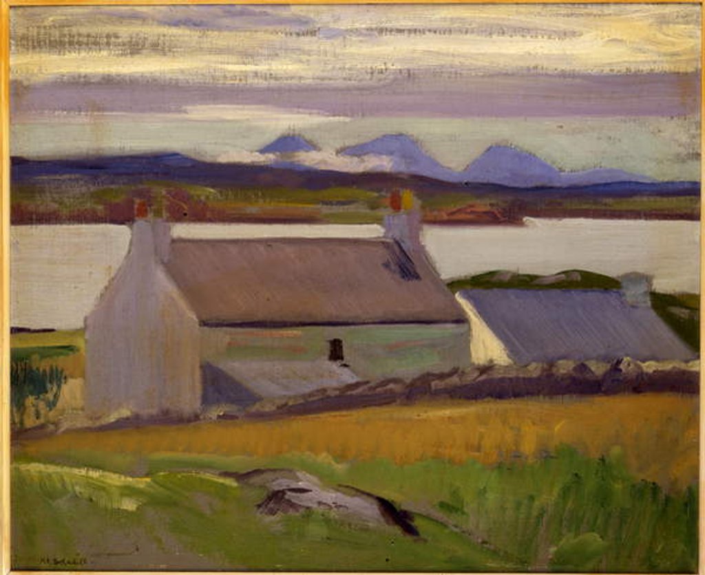 Detail of Nightfall, Iona, Paps of Jura beyond by Francis Campbell Boileau Cadell
